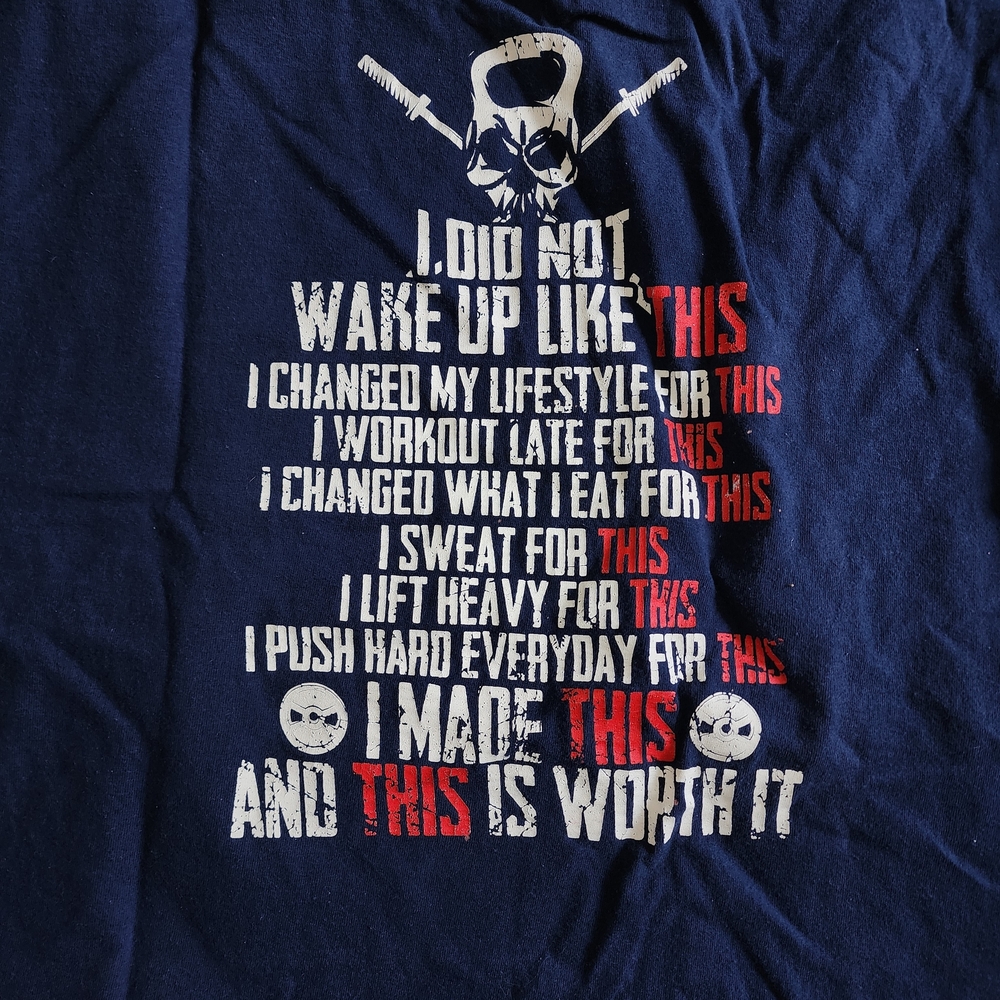 CROSSFIT T-SHIRT motivational fitness quote that emphasizes hard work